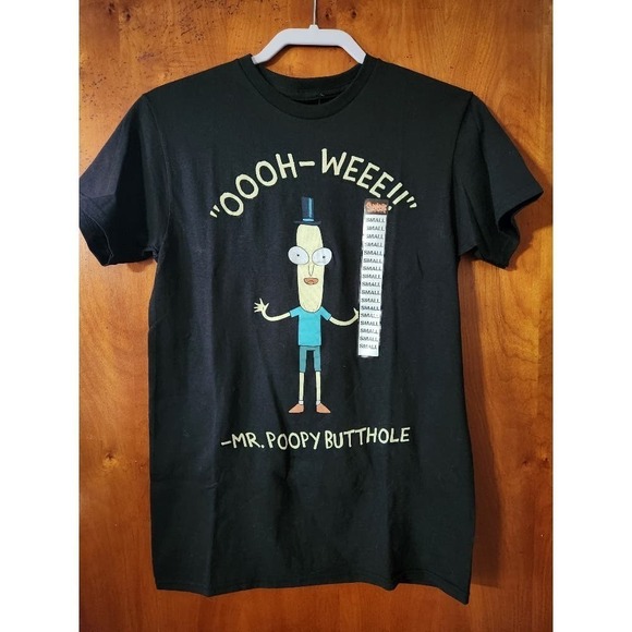 Rick and Morty Mr Poopy Butthole Adult T-shirt Small - Picture 1 of 2